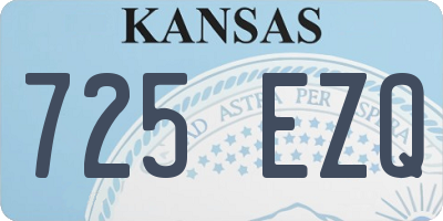 KS license plate 725EZQ