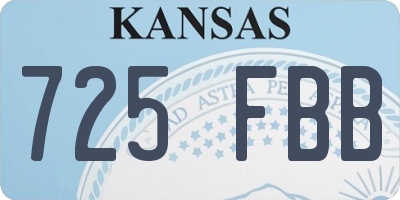 KS license plate 725FBB