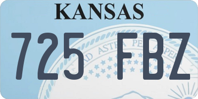 KS license plate 725FBZ