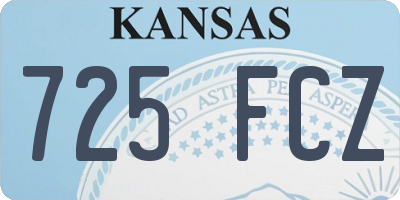 KS license plate 725FCZ