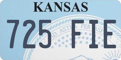 KS license plate 725FIE