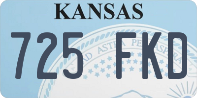 KS license plate 725FKD