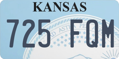 KS license plate 725FQM