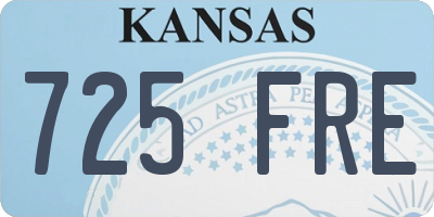 KS license plate 725FRE