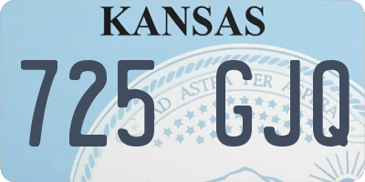 KS license plate 725GJQ