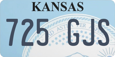 KS license plate 725GJS