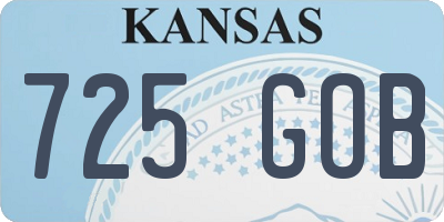 KS license plate 725GOB
