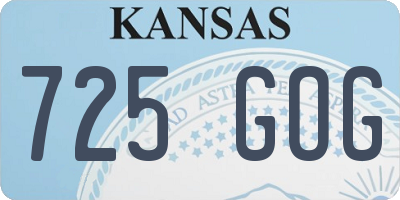 KS license plate 725GOG