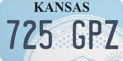 KS license plate 725GPZ
