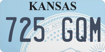 KS license plate 725GQM