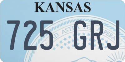 KS license plate 725GRJ