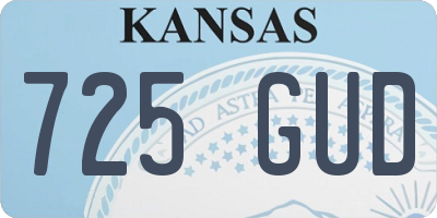 KS license plate 725GUD