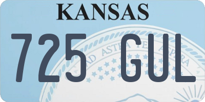 KS license plate 725GUL