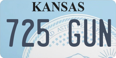 KS license plate 725GUN