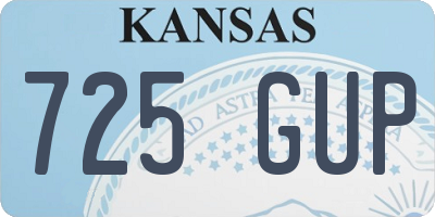 KS license plate 725GUP