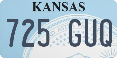KS license plate 725GUQ