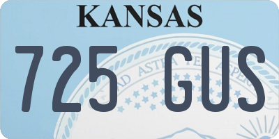 KS license plate 725GUS