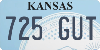 KS license plate 725GUT