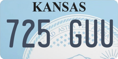 KS license plate 725GUU