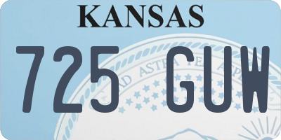 KS license plate 725GUW