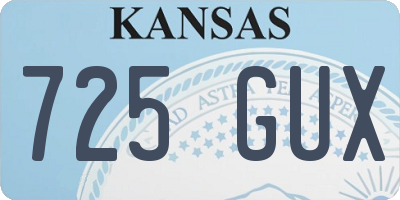 KS license plate 725GUX