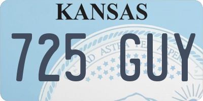 KS license plate 725GUY