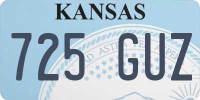 KS license plate 725GUZ
