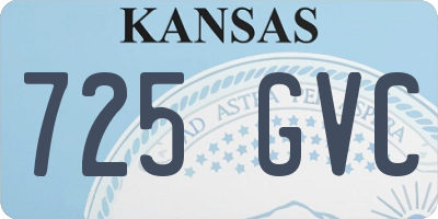 KS license plate 725GVC