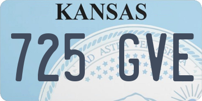 KS license plate 725GVE