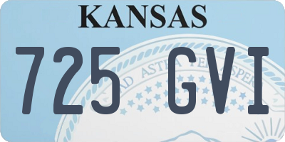 KS license plate 725GVI