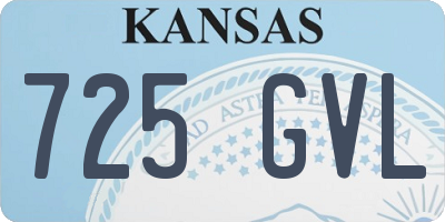 KS license plate 725GVL