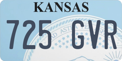 KS license plate 725GVR