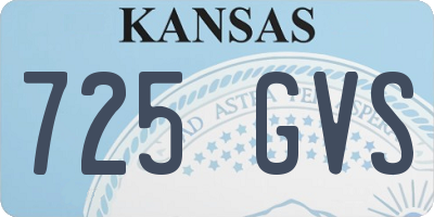KS license plate 725GVS