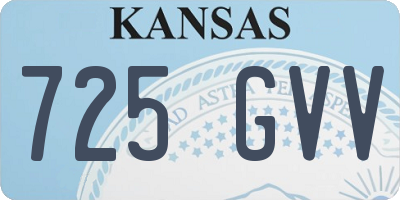 KS license plate 725GVV