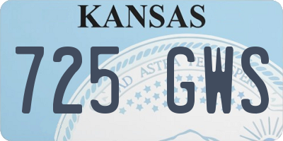 KS license plate 725GWS