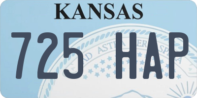 KS license plate 725HAP