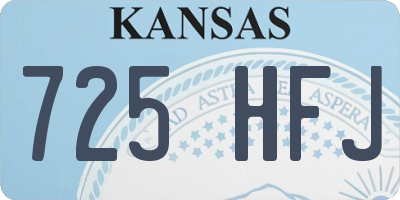 KS license plate 725HFJ
