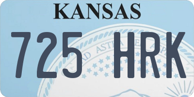KS license plate 725HRK