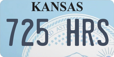 KS license plate 725HRS