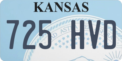 KS license plate 725HVD