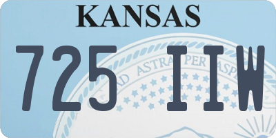 KS license plate 725IIW