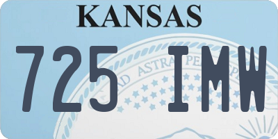 KS license plate 725IMW
