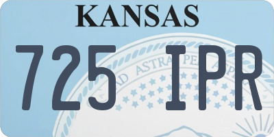 KS license plate 725IPR