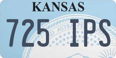 KS license plate 725IPS