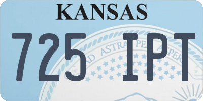 KS license plate 725IPT