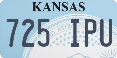 KS license plate 725IPU