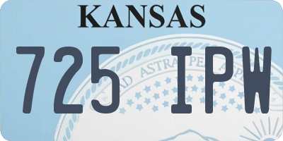 KS license plate 725IPW