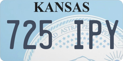 KS license plate 725IPY
