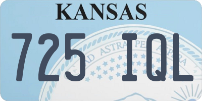 KS license plate 725IQL