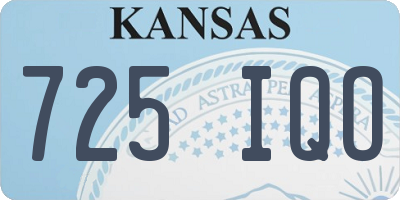KS license plate 725IQO